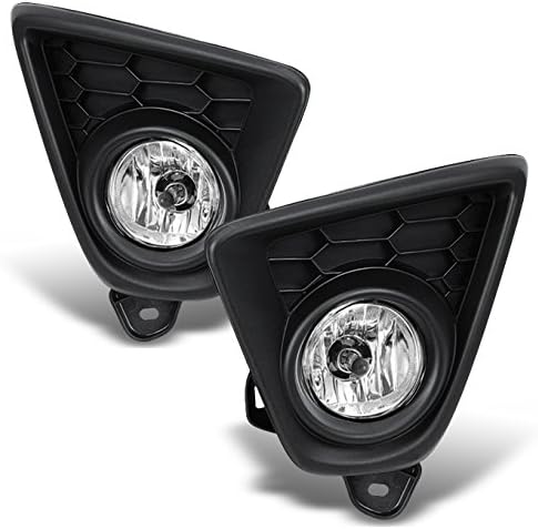 AKKON - For 13-16 Mazda CX5 CX-5 KE SUV Black Bezel Clear Lens Bumper Driving Fog Light W/Switch + Bulbs