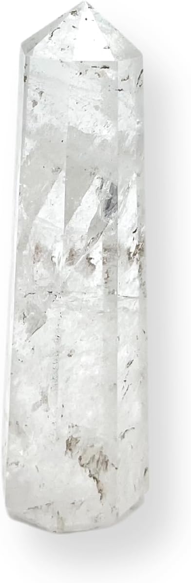 WholesaleGemShop 3 Inch Gemstones Obelisk Tower Jumbo Facet Aura Rock Crystal Natural Polished Earth Wand Spirit