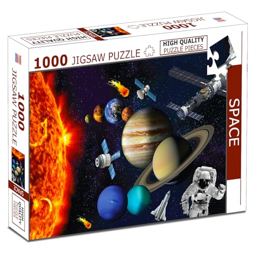 Image of Space Adventure Jigsaw Puzzle - 1000 Piece Puzzle | Galaxy & Astronomy Brain Game | Educational Gift for Puzzle Lovers and Space Enthusiasts