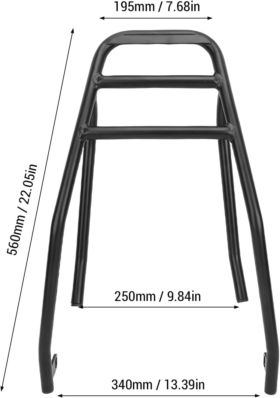 Jonlaki Rear Rack, High Temperature Electrostatic Spraying Replacement Luggage Rack with Accurately Positioned Mounting Holes for V9 Bobber 2018 2025