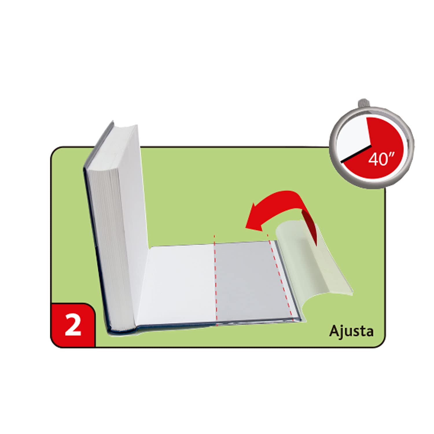 Fixo Cover 1009500-Pack 5 wkładki do książek, regulowane, przezroczyste, 28 x 53 cm