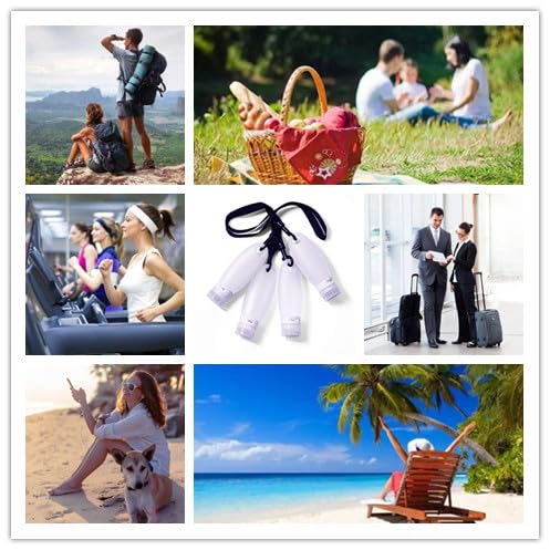 Lesnorry Ultimate - Juego De 17 Botellas De Viaje De Silicona, Aprobadas Por La TSA, Recipientes De Aseo Exprimibles Y A Prueba De Fugas Para Champú, Acondicionador Y Loción, Sin BPA