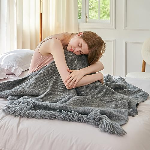 Esterra Luxury Alpaca Blanket Throw with Elegant...