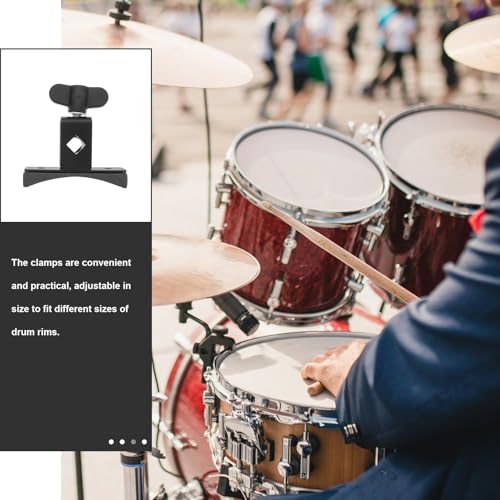GANAZONO Black Alloy Drum Hoop Clamp para Bombo y Percusión con Instalación Fácil y Compatibilidad Versátil miniatura 3