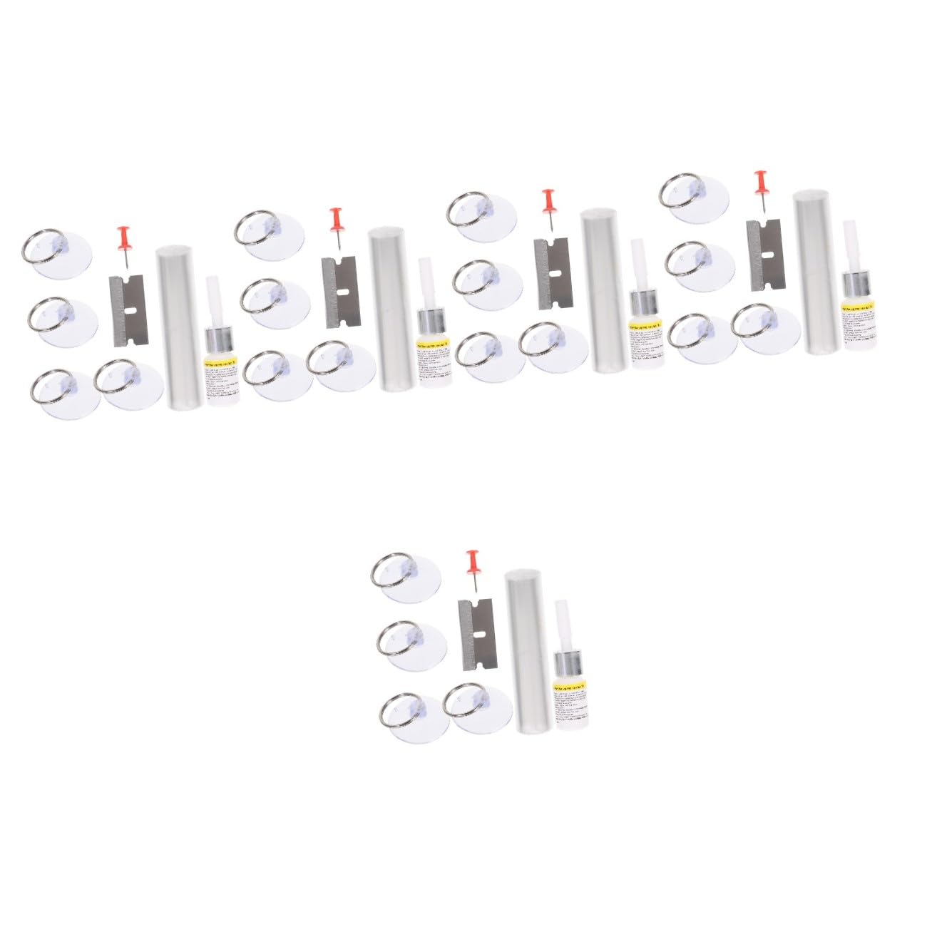 iplusmile 5juegos Kit De Reparación De Parabrisas Reparador De Grietas De Vidrio para Autos Portátil y Eficaz Solución Rápida para Daños Parabrisas Incluye para Reparación De Chips y