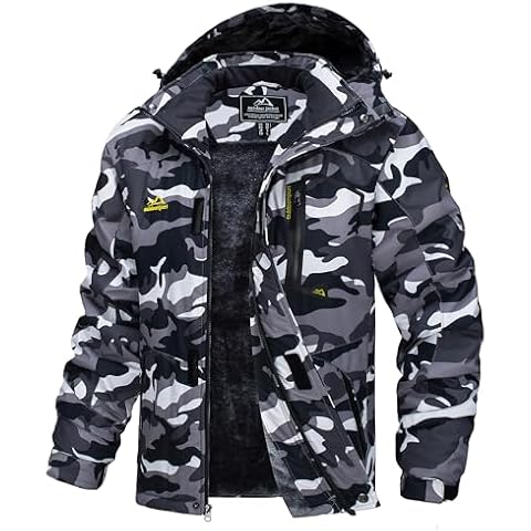 TACVASEN Waterproof Fleece Camo Jacket Cover