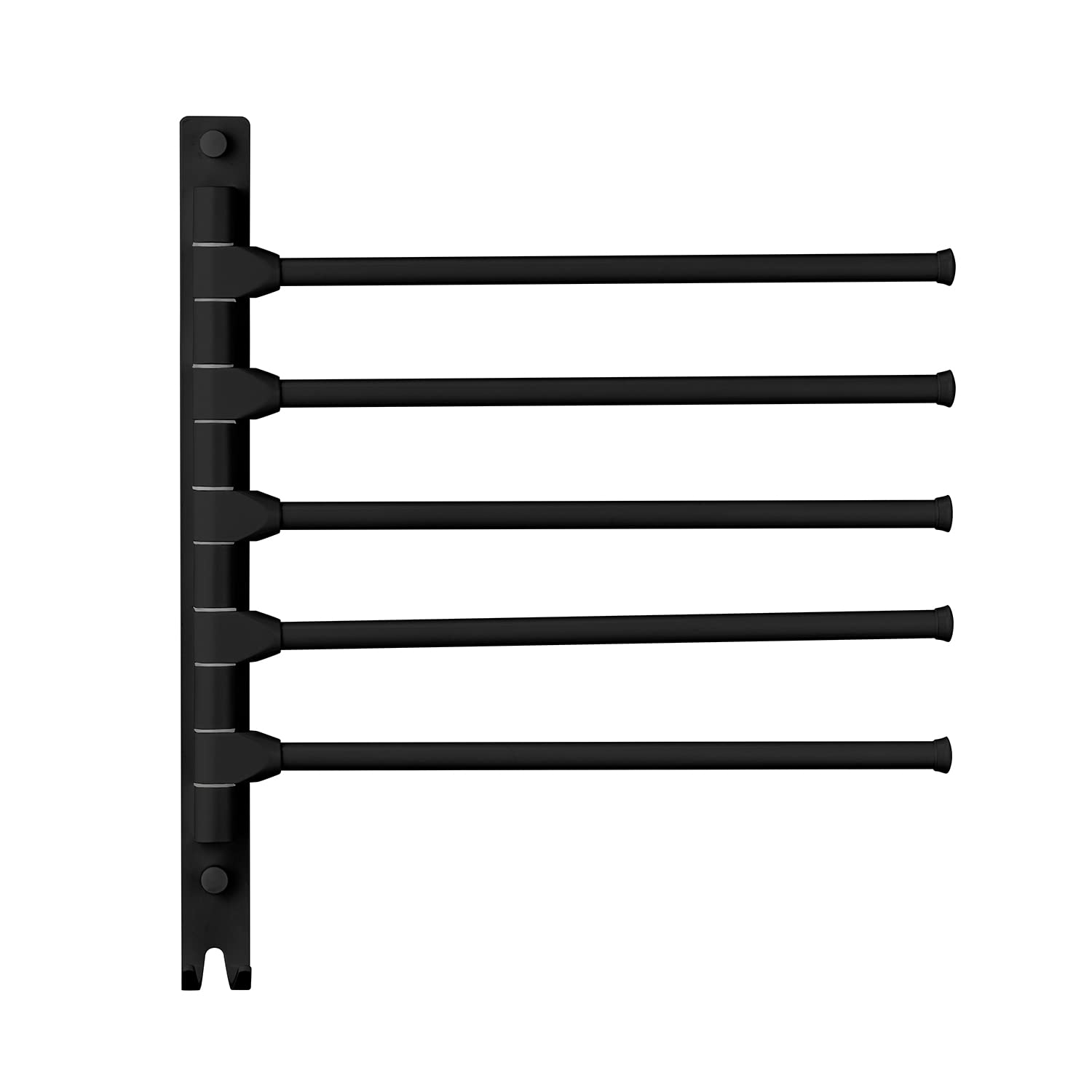 Görbach Aluminium Towel Rail Bathroom with Swivelling 5 Arms, Wall Mounted Towel Rail for Kitchen Toilet