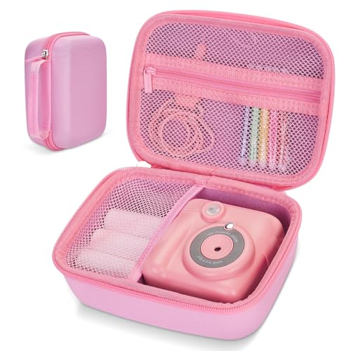 Hikkon Etui pour Appareil Photo Adapté pour CAMCLID/HiMont/ASTGMI/Dylanto/GREENKINDER/Gofunly Appareil Photo Instantané Enfant, Étui Résistant aux Chocs...
