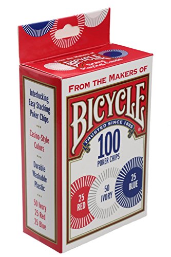 Bicycle Poker Chips - 100 Count with 3 Colors (3 Pack) - Thumbnail 3