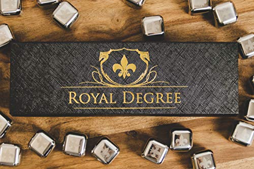 Royal Degree Whisky Set - Premium Edelstahl-Eiswürfel ALS Geschenk-Set oder Bar-Zubehör - Whisky, Wein und mehr kühlen… – Bild 2