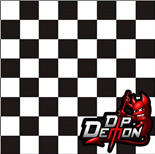 Hydrographic Film Black and Clear Checkerboard Hydrographic Water Transfer Film Hydro Dipping Dip Demon