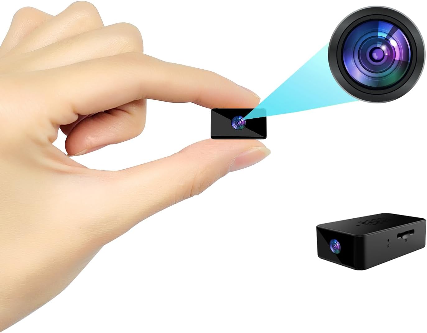 CENGFERDER 1080P Mini Video Camera, 64GB Portable Loop Nanny Recorder Camera With Motion Detection For Home Security C80 - View #3