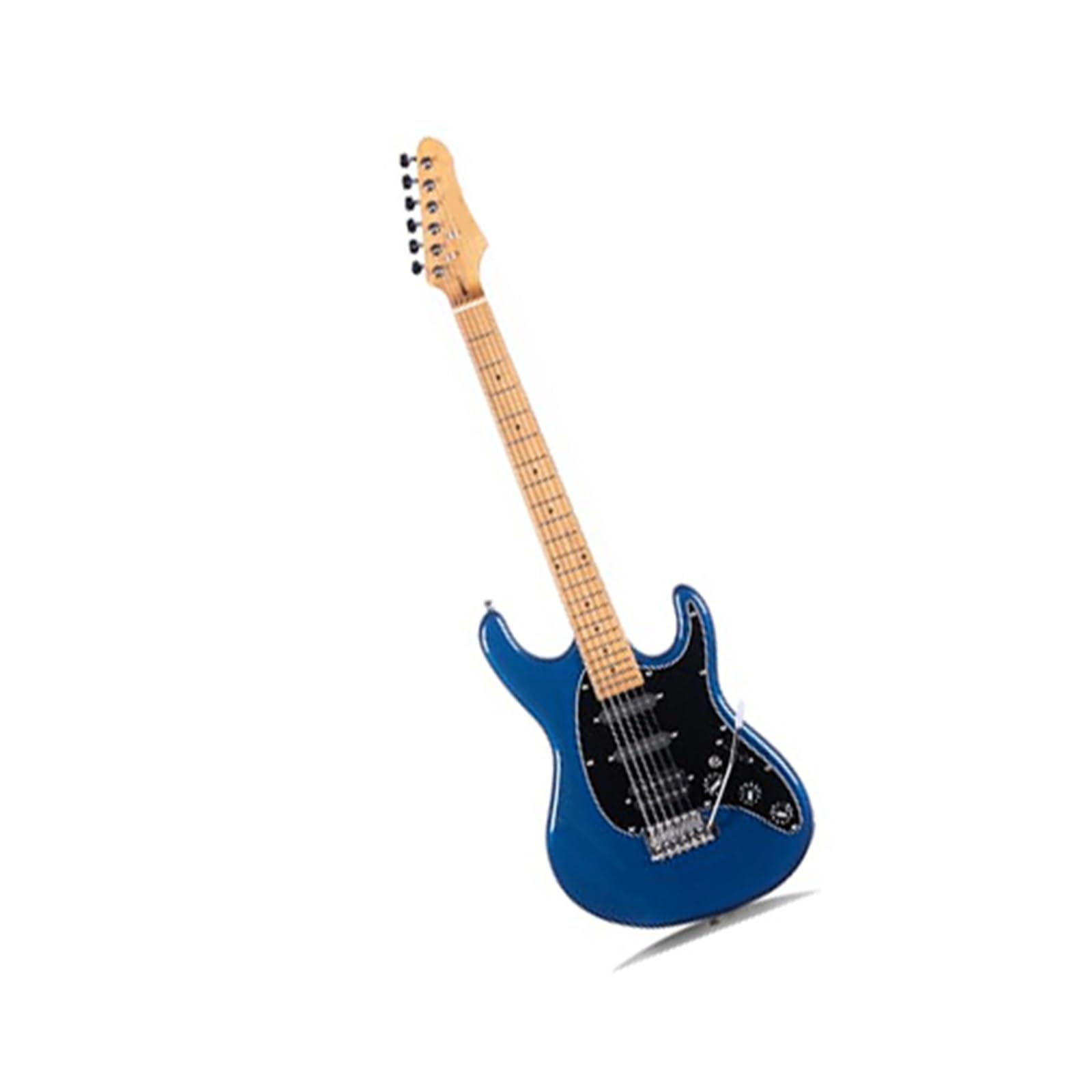 Gitary Elektryczne Pełnowymiarowe Ciemnoniebieska Gitara Elektryczna 7 Strun Korpus Z Drewna Paulowni