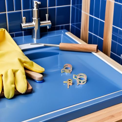 Abrazaderas para mangueras ajustables de 6 a 22 mm en kit surtido para líneas de vacío y agua 8