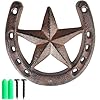 Cast Iron Horseshoe with Star Wall Decor Medium Horseshoe Durable Cast Iron for Indoor Or Outdoor