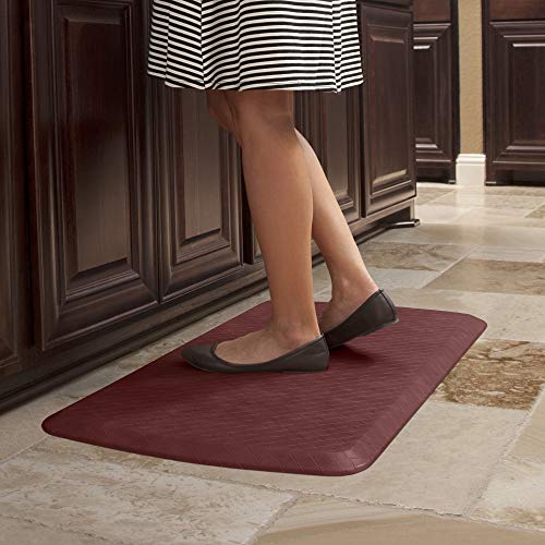 Ribbed Antifatigue Mat- Vinyl- 36 x 60- Gray