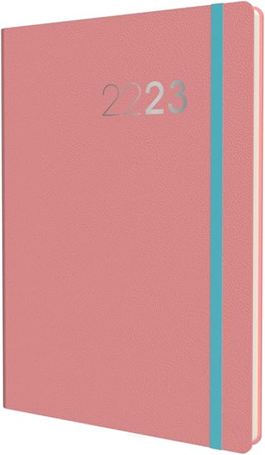 Collins Legacy A5 Week To View Mid Year Academic 2022-23 Diary - Pink (CL53M.50-2223) - Student Journal Planner with diary, notes and timetables
