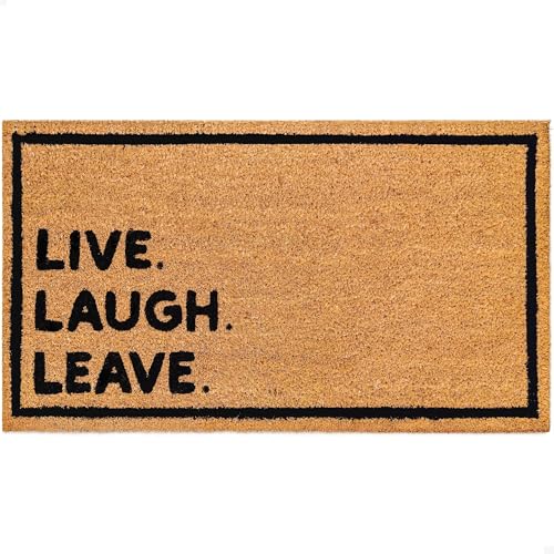 Go Away Doormat THEODORE MAGNUS Funny Door Mat - Welcome Mat for Front Door with Non-Slip Backing - Durable Coir...
