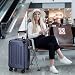 YONSLY Gepäck Suitcase Reisekoffer, Trolley Rollkoffer Handgepäck, Hartschalenreisekoffer mit 360° Lenkrollen, Zahlenschloss, Mehrstufiger Teleskopgriff (L, Dunkelblau)