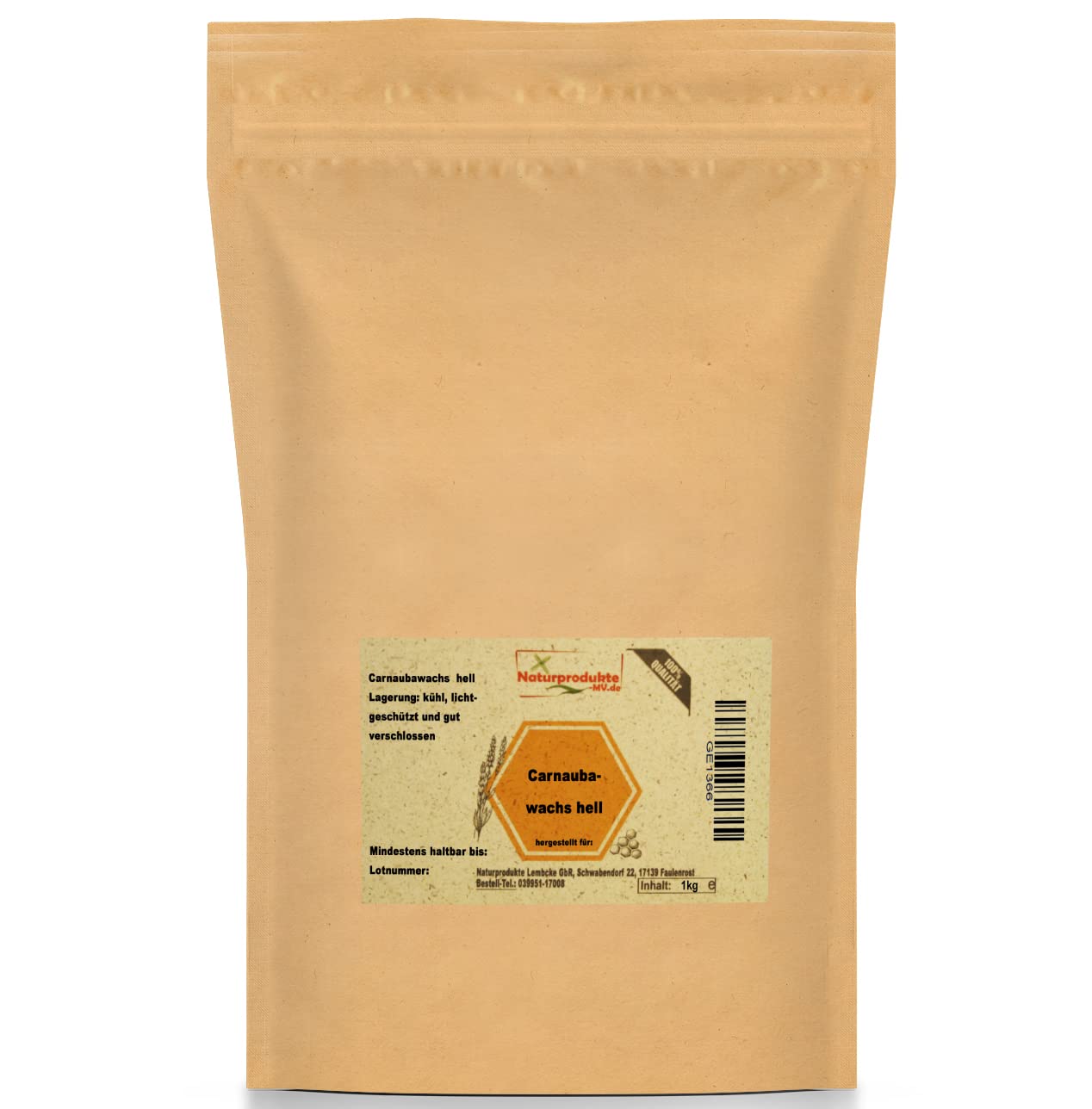 Carnaubawachs (1000 g) Carnauba Wachs hell