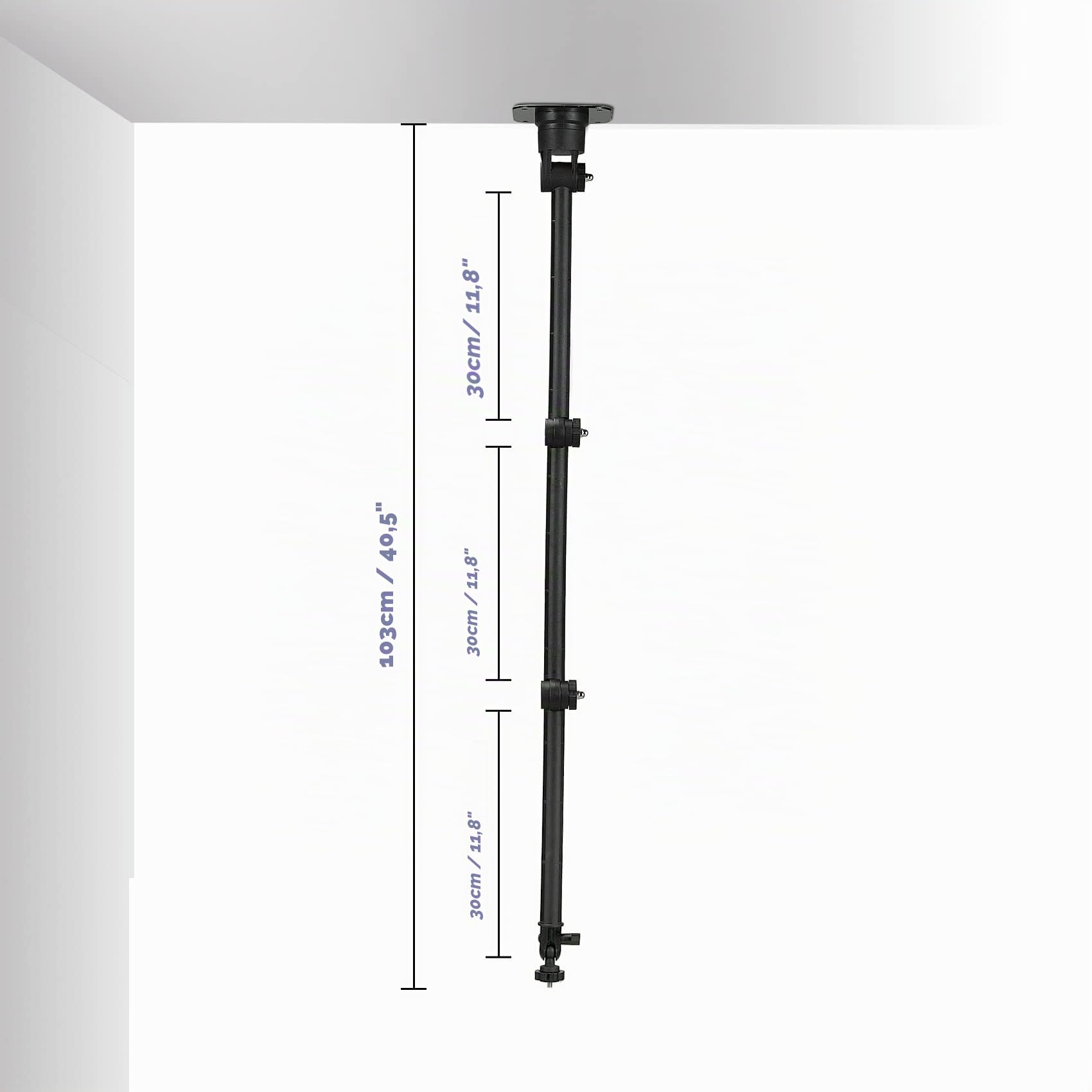 Soporte de micrófono de techo y pared compatible con micrófonos Shure MV7, Blue Yeti, Razer, HyperX, Rode, Razer, XLR, USB