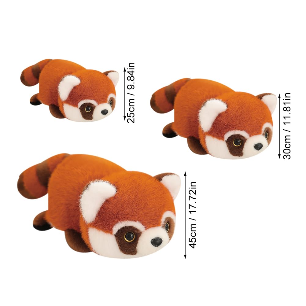 Jouet En Peluche Réversible Panda Rouge Mignon, Animaux En Peluche Sensoriels Panda Double Face Comme Un Vrai Cadeau Pour Adulte Enfant Et Fille