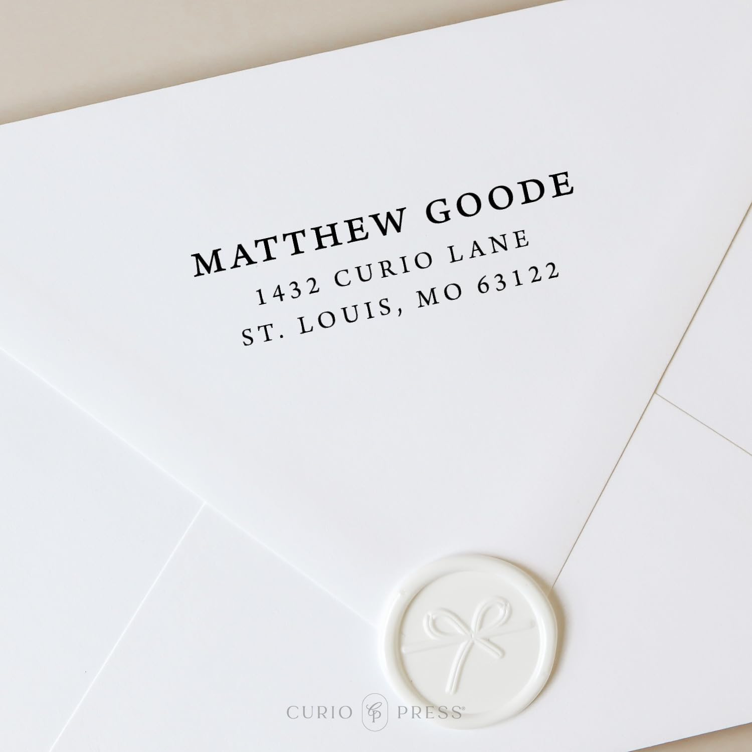 Curio Press Personalized Return Address Stamp