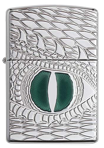 Encendedor Zippo Armor Ojo de Dragón Cromado miniatura 2