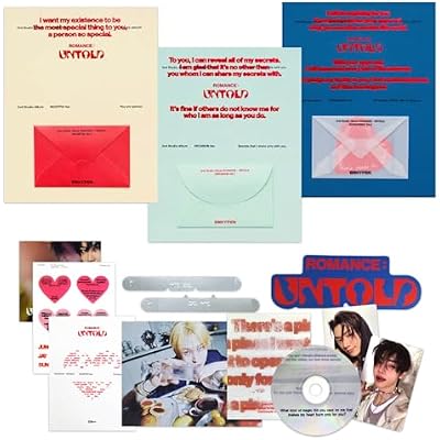 ROMANCE : UNTOLD 2nd Full Album (Random Ver.) Out Box + CD-R + Postcard + Letter + Paper Rings + Sticker + 2 Pin Badges + 4 Extra Photocards Official K-POP Sealed Album