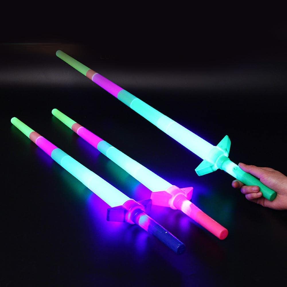 Verbier Flashing Light Talwar Toy/Glow Light Stick Expandable Stick Toys for Kids Boys and Girls Multicolor Set of 2 (B0BSQ81TJ7) Amazon Price History, Amazon Price Tracker
