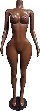 Full Body Female Mannequin, Brown Mannequin Dress Form with Stand, for Lingerie, Swimwear, Dresses & Clothing Display