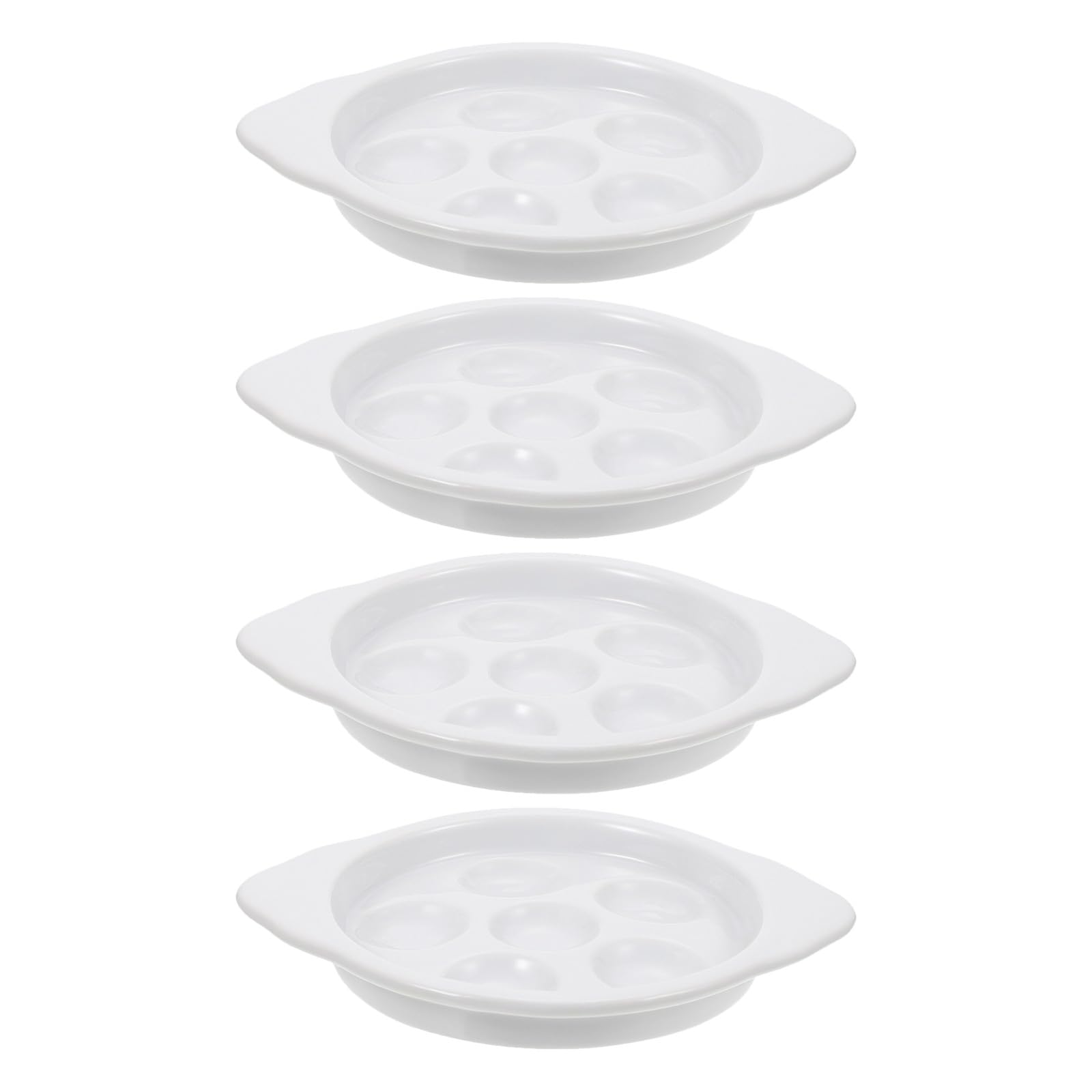 Plats à escargots au design élégant en céramique lot de 4 plateaux haut de gamme pour art de table
