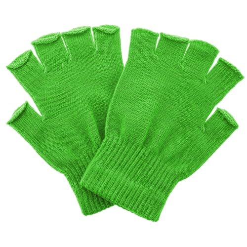 Green Fingerless Gloves