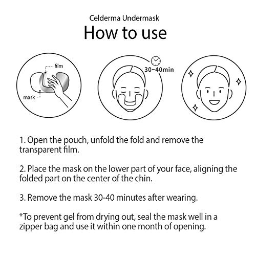 Celderma Undermask Pack Hydrogel Facial Mask To Wear Under Mask, Anti Maskne Cover, Mascne Treatment [1 Pack X 4 Sheets] #TOP7