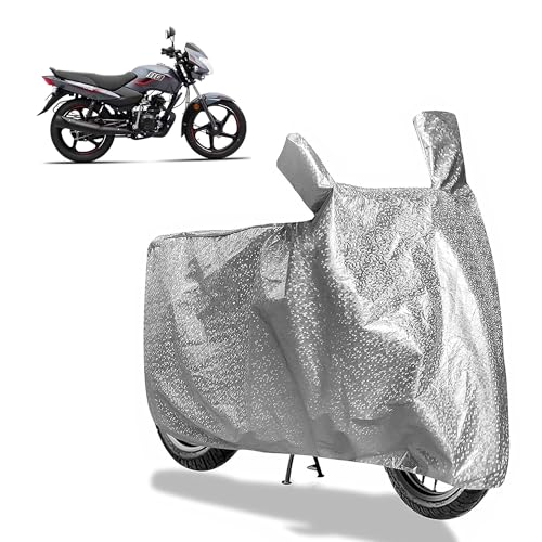 Image of Sulfar Bike Cover for TVS Sport (Standard) | Waterproof, Dustproof & UV Protected | All Weather Two Wheeler Cover (Silver) New 2026 Variants