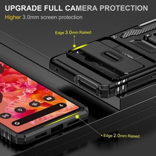 Coque silicone Google Pixel 10 Pro rigide bleu clair avec support dos - 4