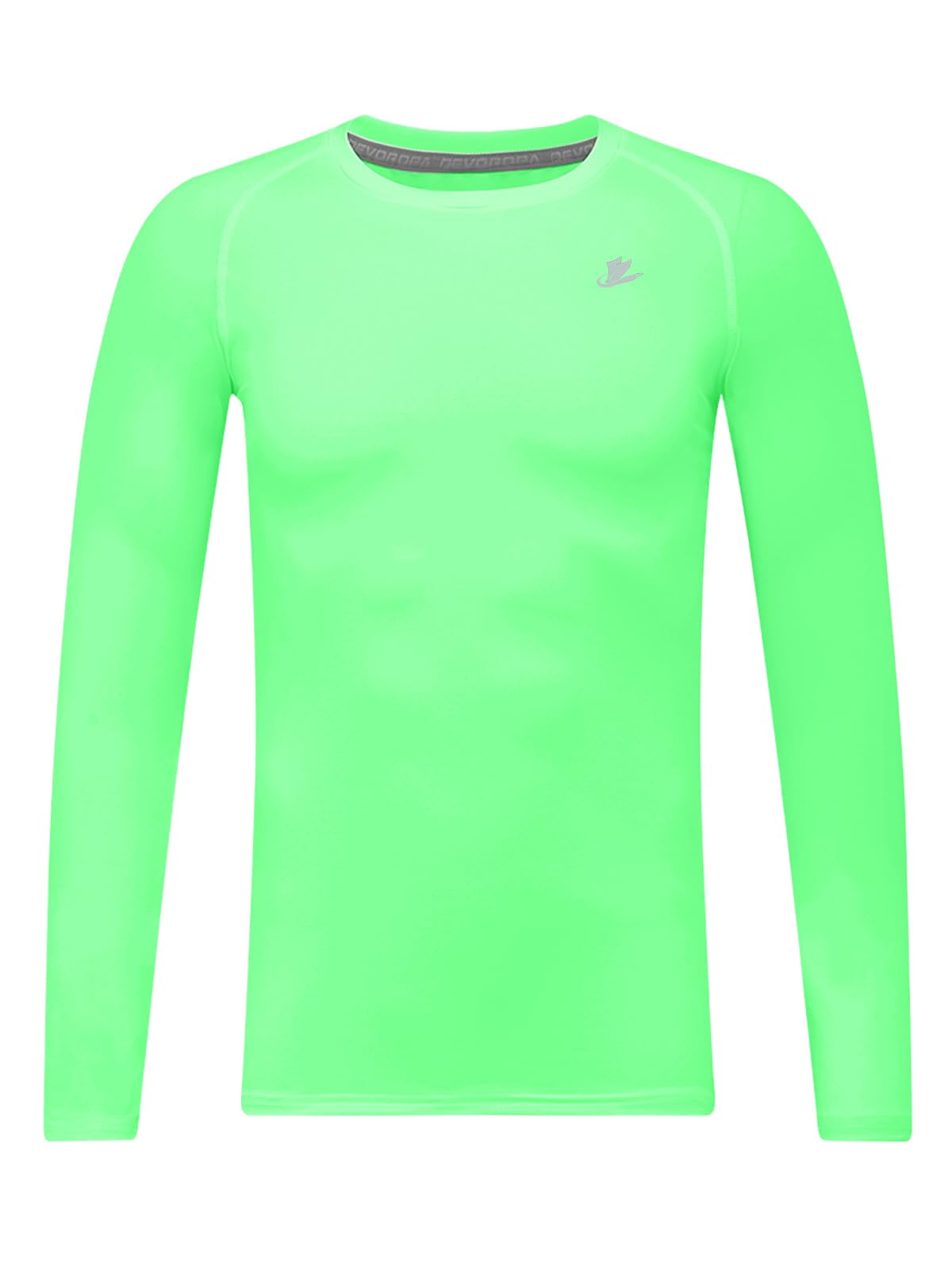 DEVOROPA Youth Boys Compression Shirt Long/Short Sleeve Football Baseball Undershirt Quick Dry Kids Sports Baselayer Crewneck