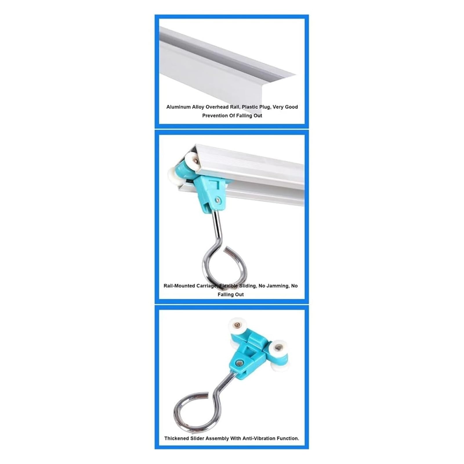 Asta portaflebo portatile con asta portaflebo con puleggia for pareti a soffitto Asta portaflebo sospesa regolabile in altezza for ospedale(1m)