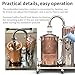 HOOLOO 6.3Gal/24L Removable Essential Oil Distiller,Copper Essential Oil Still for Steam Distillation Oil Making and Extracting