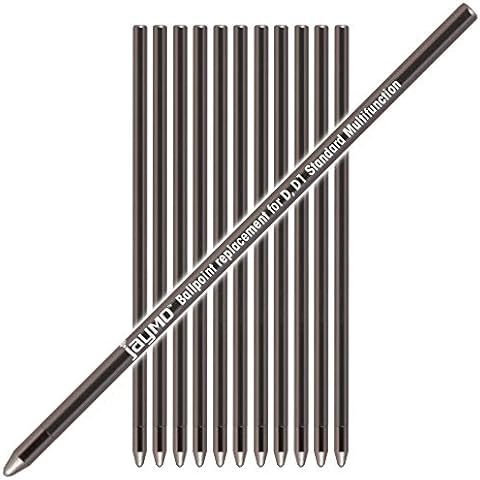 Jaymo - 12 Blue - D(D1) Mini Ballpoint Pen Refill - Replacement for Cross 8518-6 and Schmidt Mini 635 = 2.6 in / 67 mm Long Cover