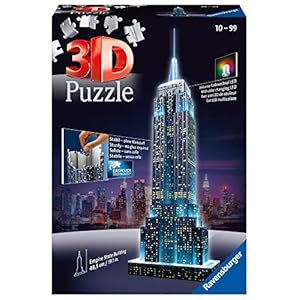 Ravensburger 125661 Puzzel Empire State Building 3D: 216 Stukjes, 144+ mnd,Meerkleuren