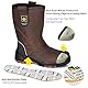 Arbeitsstiefel für Herren/Damen Kuh Leder Sicherheitsstiefel 20 CM Composite Toe Anti-Nagel Gummi Sohle Industrielle Bau Stiefel für Öl, Gas, Mine S3 ESD EU Größe 41