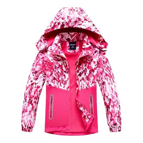 SERENYOU Girls Waterproof Fleece Raincoat Cover