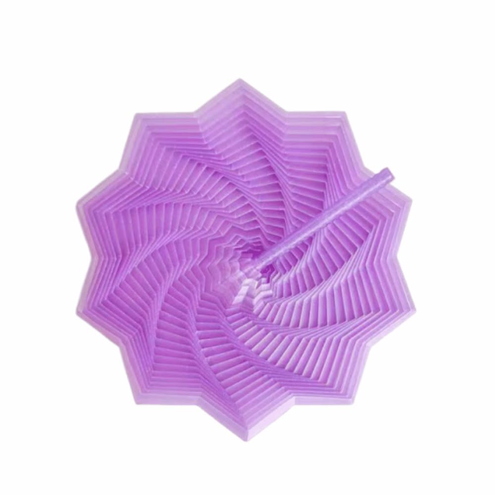 3D Printing Expanded Sensory Fidget Star Model, Visual Illusion Whirling Spiral Ornaments(Purple)