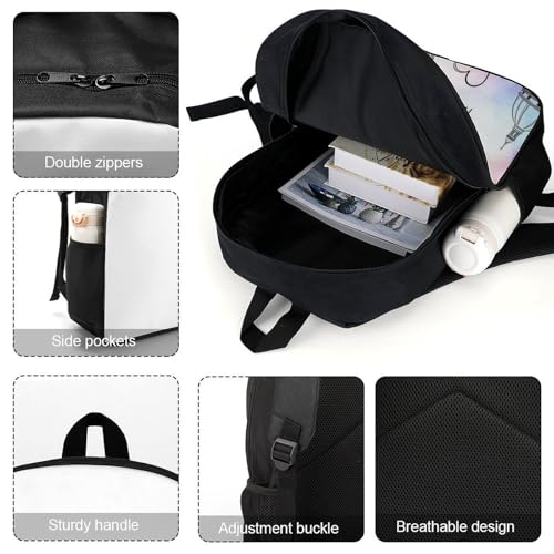 Womens Paris Eiffel Tower Backpack, Fashion Comfort Shoulder Bag for Travel, Reusable Spacious Soft Backpacks for Climbing, Shopping4