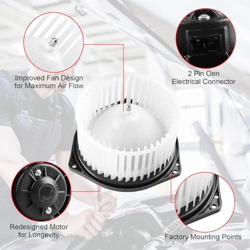 Image of HVAC Heater Blower Motor with Fan Cage Compatible with Nissan Vehicles | NV1500 2012-2021, NV2500 2012-2021, NV3500 2012-2021, Titan XD 2017-2021, Titan XD 2016-2021 Replaces# 700314