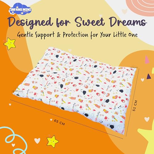 Image of Baby Bedding Set, 3 Pcs Cotton Sleeping Essential|Baby Sleeping Bag|Mother Nursing Feeding Pillow|Mosquito Net Bed for 0-6 Months (Panda Orange)