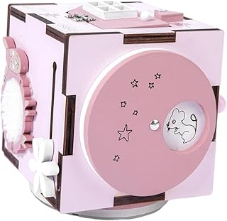 HONMEET 1 Peça Caixa Thorey Cubo De Atividade Do Bebê Cubo De Atividade Do Zoológico Ocupado Brinquedo De Habilidade Motora Fina Montessori Combinando Brinquedo Habilidades Motoras Placa