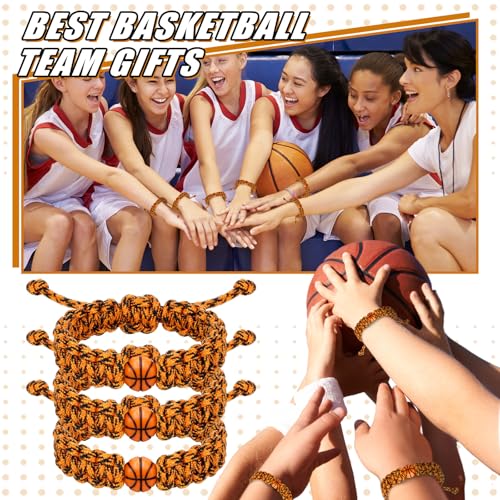 Ecation 20 Sets Basketball Beads Bracelets Gifts Basketball Game Day Team Accessories with Cards Birthday Party Favors Teens by Ecation - Image 5