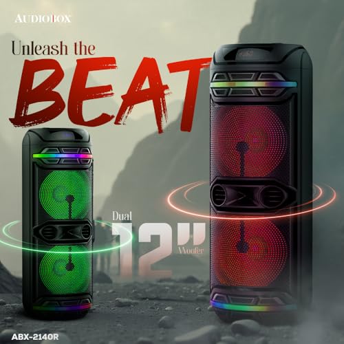 Audiobox Large Bluetooth Party Speaker with Wireless Microphone and Dual 12 Inch Speakers for Ultimate Sound - Image 2